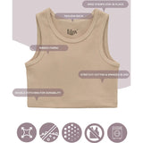 Girls 2-Pack Basic Cropped Tank Top