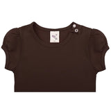 Baby Cotton Puff Sleeve Basic Crewneck T-Shirt