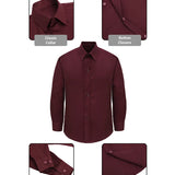 Boys' Button Down Shirt Solid Long Sleeve Dress Shirt