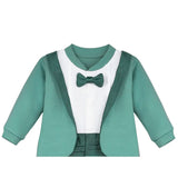 Baby Boy Footie Tuxedo Outfit with Bow Tie for Christmas Holidays - The Perfect Gentleman Look