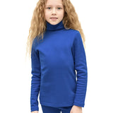 Toddler Cotton Long Sleeve Solid Turtleneck T-Shirt