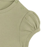 Baby Cotton Puff Sleeve Basic Crewneck T-Shirt