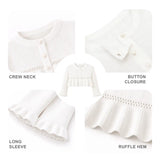 Girls Patterned Knit Bolero Cardigan