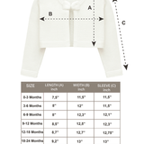 Baby Girls' Knit Long Sleeve Sweater, Bowknot Closure Bolero Cardigan