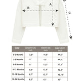 Baby Girls' Long Sleeve Bowknot Closure Bolero Cardigan
