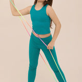 Girls' Double Lined Sleeveless Basic Crop Tank Top