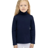 Little Girls Cotton Long Sleeve Basic Turtleneck T-Shirt