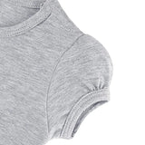 Baby Cotton Puff Sleeve Basic Crewneck T-Shirt