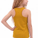 Girls' Soft Solid Cotton Blend Racerback Tank Top