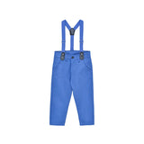 Boys Cotton Patterned Suspender Pant Set