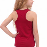 Girls' Soft Solid Cotton Blend Racerback Tank Top
