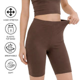 Girls' Soft Stretch Bike Shorts | Elastic Waist | Cotton Blend | Toddler & Kids Sizes 2T–12Y
