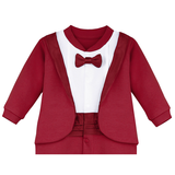 Baby Boy Footie Tuxedo Outfit with Bow Tie for Christmas Holidays - The Perfect Gentleman Look