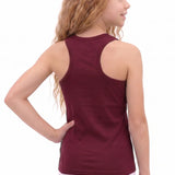 Girls' Soft Solid Cotton Blend Racerback Tank Top