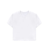 Girls Short Sleeve Crewneck Crop Top Tee