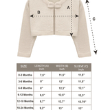 Baby Girls' Knit Long Sleeve Sweater, Bowknot Closure Bolero Cardigan