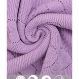 Baby Girl Cotton Knit Heart Receiving Blanket