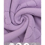 Baby Girl Cotton Knit Heart Receiving Blanket