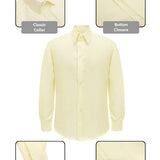 Boys' Button Down Shirt Solid Long Sleeve Dress Shirt