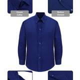 Boys' Button Down Shirt Solid Long Sleeve Dress Shirt