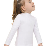 Toddler Cotton Long Sleeve Basic Mock-Neck T-Shirt