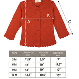Baby Heart Detailed Knit Cardigan