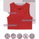 Girls 2-Pack Basic Cropped Tank Top