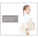 Little Girls' Knit Long Sleeve Button Closure Bolero Cardigan Shrug