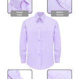 Boys' Button Down Shirt Solid Long Sleeve Dress Shirt