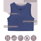 Girls 2-Pack Basic Cropped Tank Top