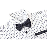 Boys Cotton Patterned Suspender Pant Set