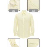 Boys' Button Down Shirt Solid Long Sleeve Dress Shirt