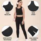 Girls Athletic Crop Top & Legging Set