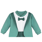 Baby Boy Footie Tuxedo Outfit with Bow Tie for Christmas Holidays - The Perfect Gentleman Look