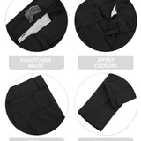 Little & Youth Boys Formal Suit Set Slim Fit Vest, White Dress Shirt, Dress Pants and Bowtie 4 Piece