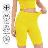 Girls' Soft Stretch Bike Shorts | Elastic Waist | Cotton Blend | Toddler & Kids Sizes 2T–12Y
