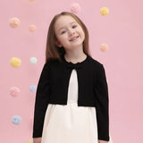 Little Girls' Long Sleeve Bowknot Closure Bolero Cardigan