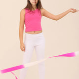 Girls' Double Lined Sleeveless Basic Crop Tank Top