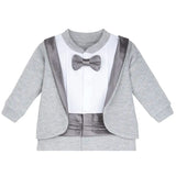 Baby Boy Footie Tuxedo Outfit with Bow Tie for Christmas Holidays - The Perfect Gentleman Look