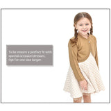 Girls' Bolero Cardigan Shrug Knit Long Sleeve Button Closure