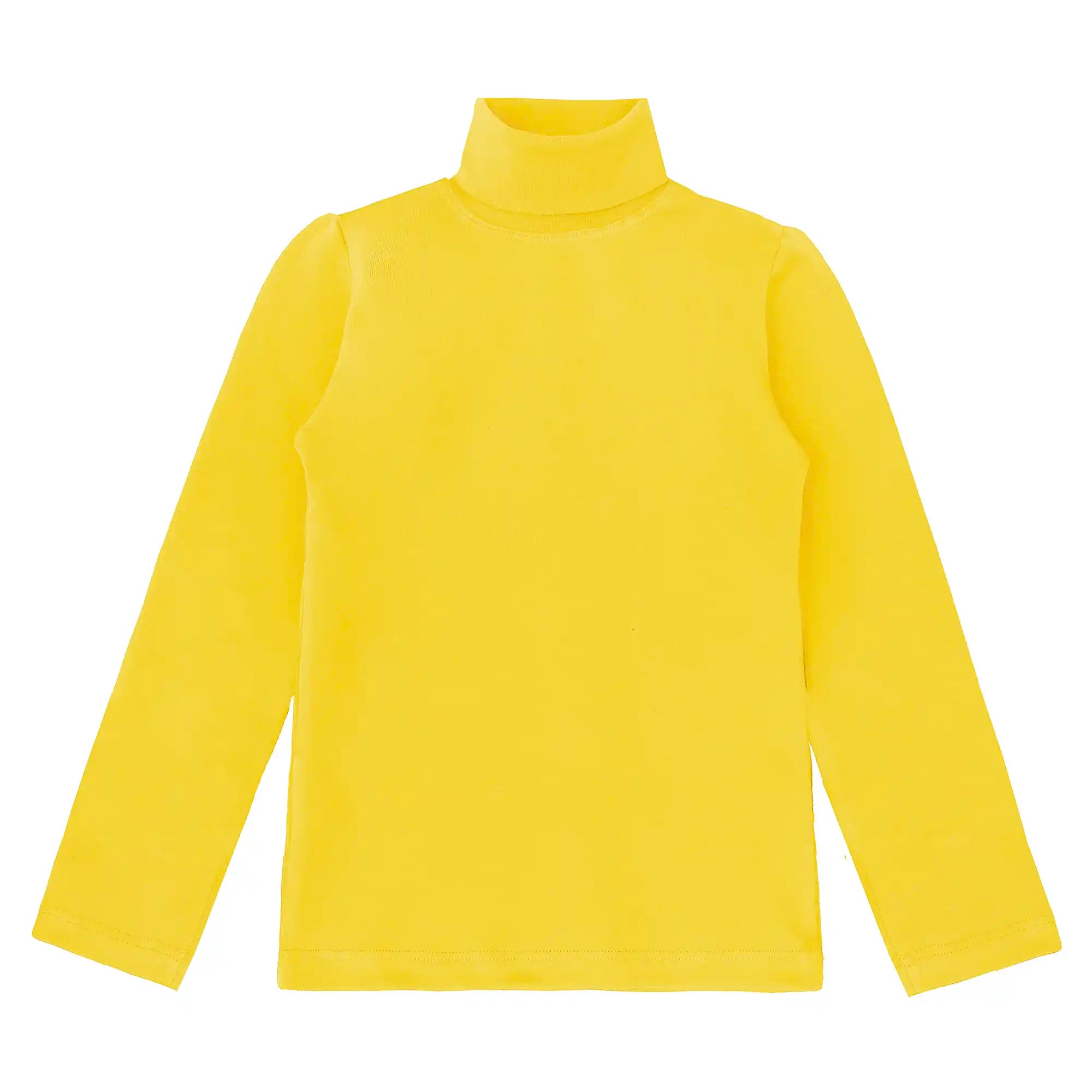 Girls' Basic Long Sleeve Turtleneck Cotton T-Shirt