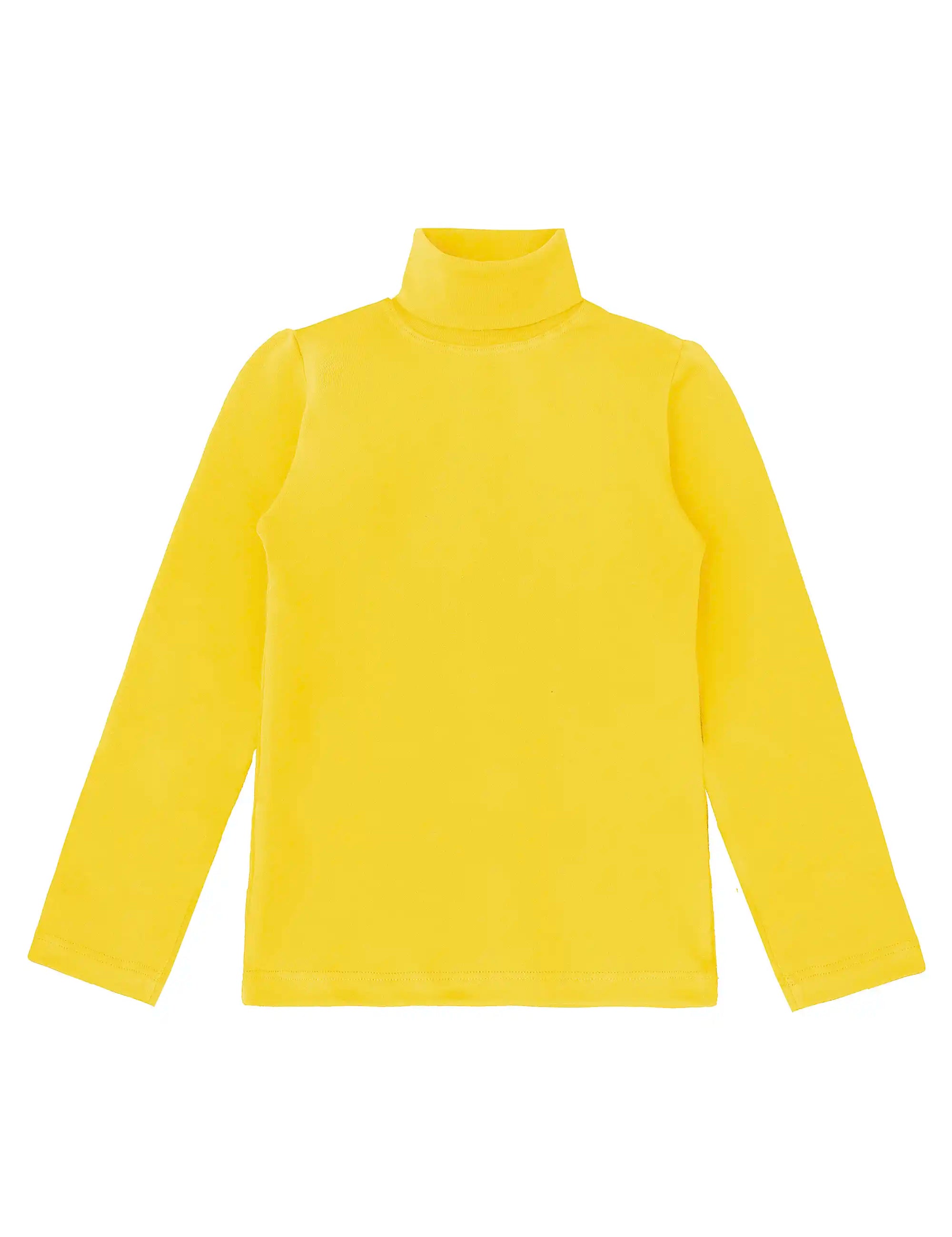 Girls' Basic Long Sleeve Turtleneck Cotton T-Shirt