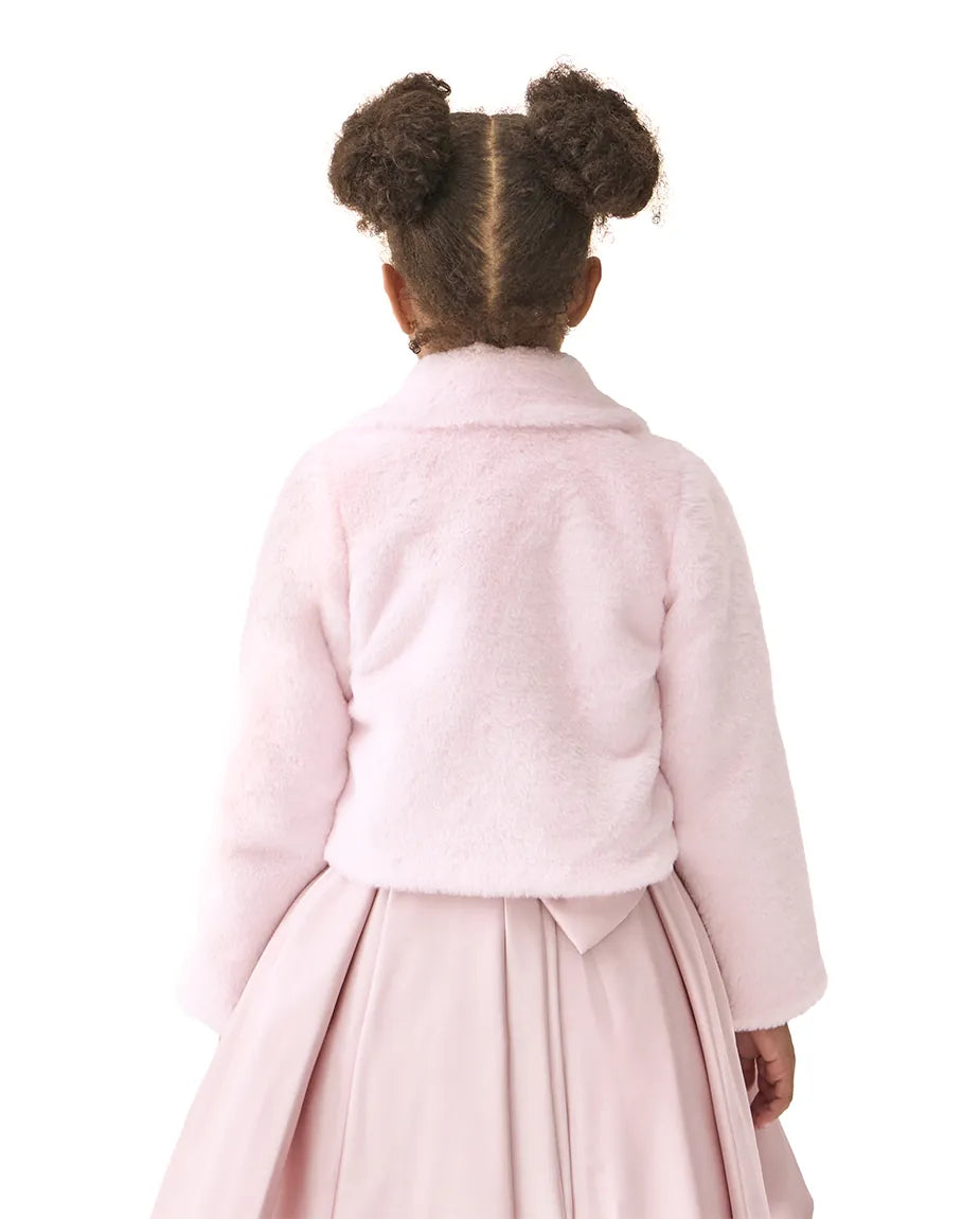 Bolero In Pelliccia Sintetica Per Bambine - Coprispalle Elegante Con Bottoni - Foto 1