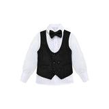 Boys 4-Piece Slim Fit Textured Suit Set