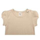 Baby Cotton Puff Sleeve Basic Crewneck T-Shirt