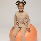 Toddler Cotton Long Sleeve Basic Mock-Neck T-Shirt
