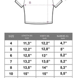 Girls Short Sleeve Crewneck Crop Top Tee