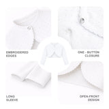 Baby Girls' Long Sleeve Knit One Button Closure Bolero Shrug