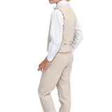 Boys Formal Suit 4 Piece Vest, Pants and Tie Dresswear Suit Set