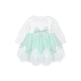 Newborn 6-Piece Lace & Tulle Detail Gown Set